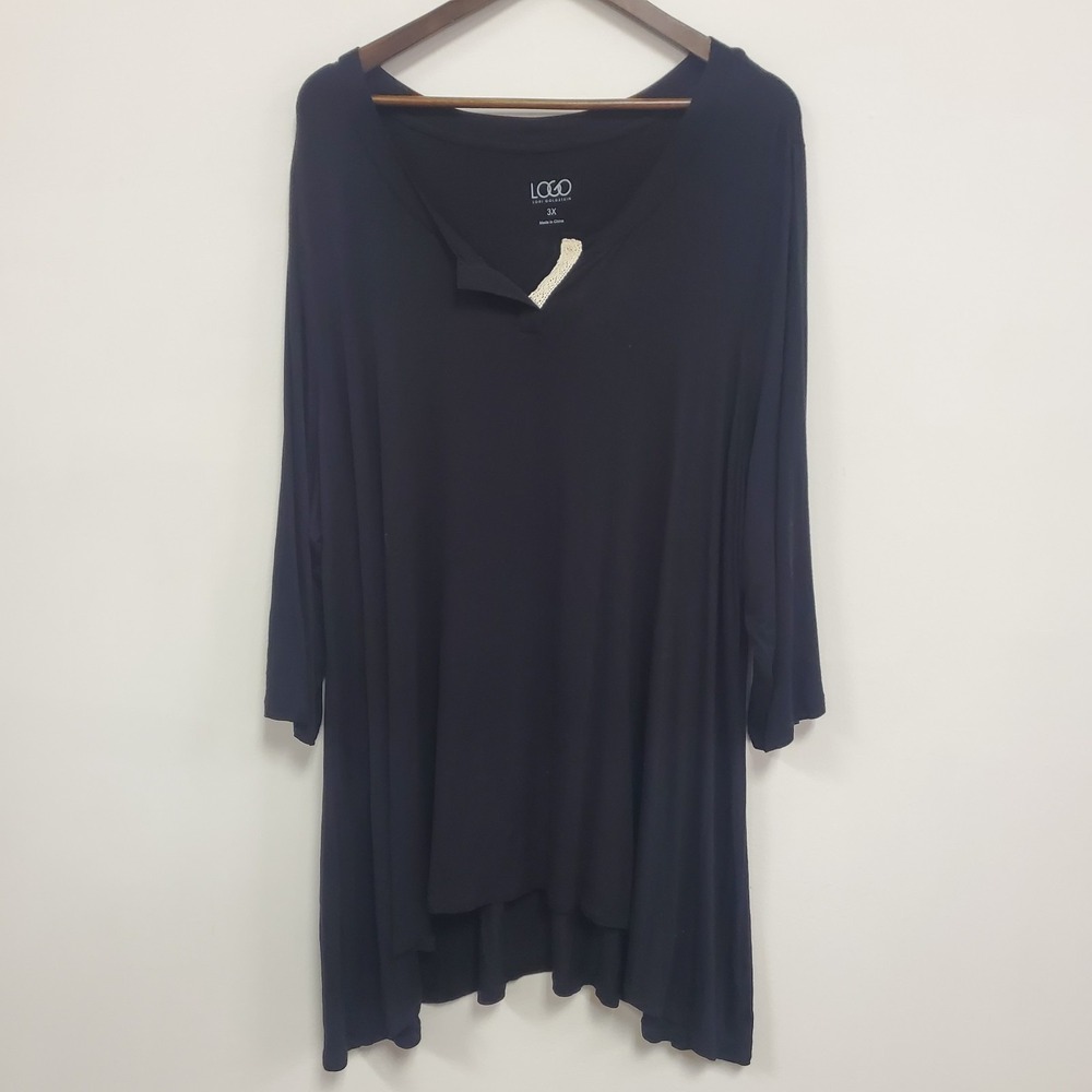 LOGO by Lori Goldstein Midnight Blue Tunic